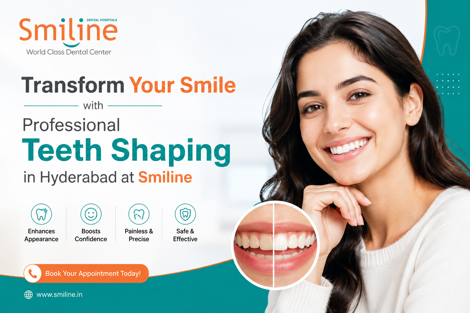 professional-teeth-shaping-hyderabad blog banner Professional teeth shaping treatment at Smiline Hyderabad